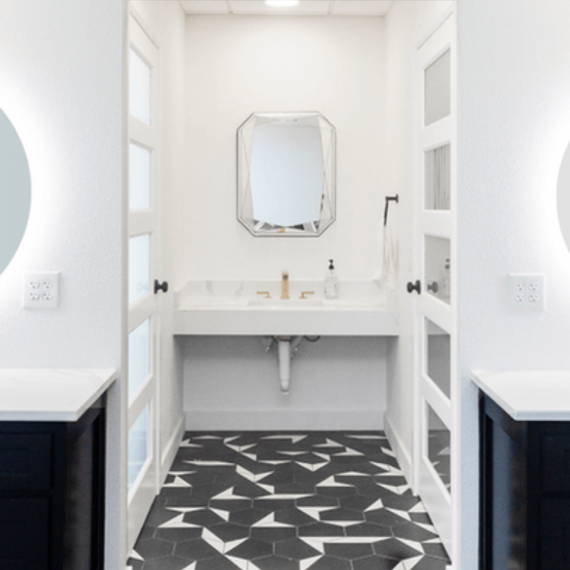 a getting ready space on image